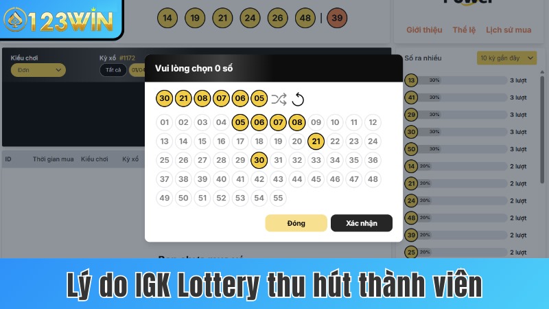 Các lý do IGK Lottery thu hút thành viên tham gia