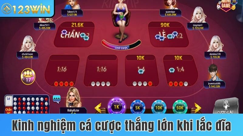 Kinh nghiệm cá cược thắng lớn khi lắc đĩa