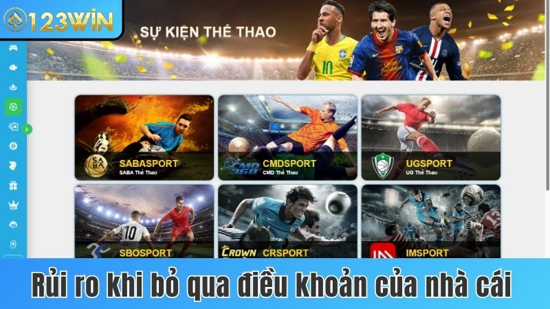 Rủi ro khi bỏ qua điều khoản của nhà cái