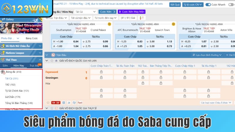 Siêu phẩm bóng đá do nhà phát hành Saba cung cấp