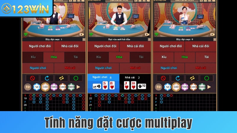 Tính năng đặt cược multiplay tại Bbin Live Casino